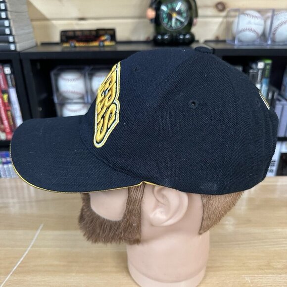 Vintage 90s NFL Pittsburgh Steelers Hat American Needle Hook And Loop Cap Black - Picture 2 of 6